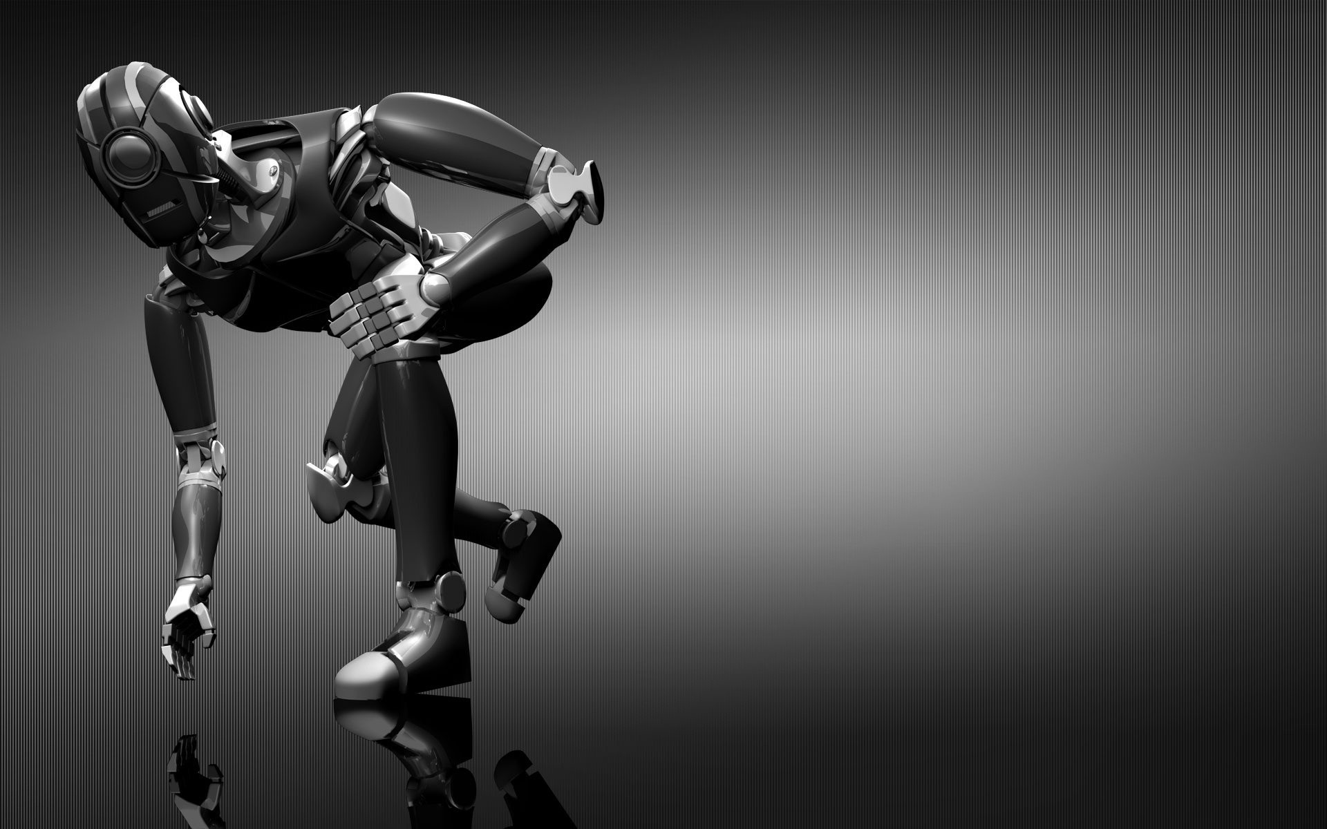 roboter monochrom mann kunst nackt frau ein