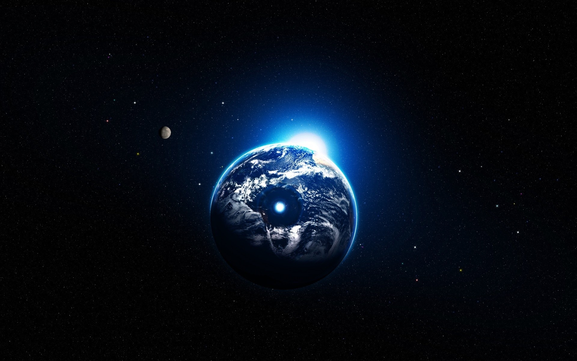 raum astronomie mond planeten kugelförmig wissenschaft astrologie kugel dunkel licht galaxie exploration raum abstrakt desktop sonnenfinsternis atmosphäre
