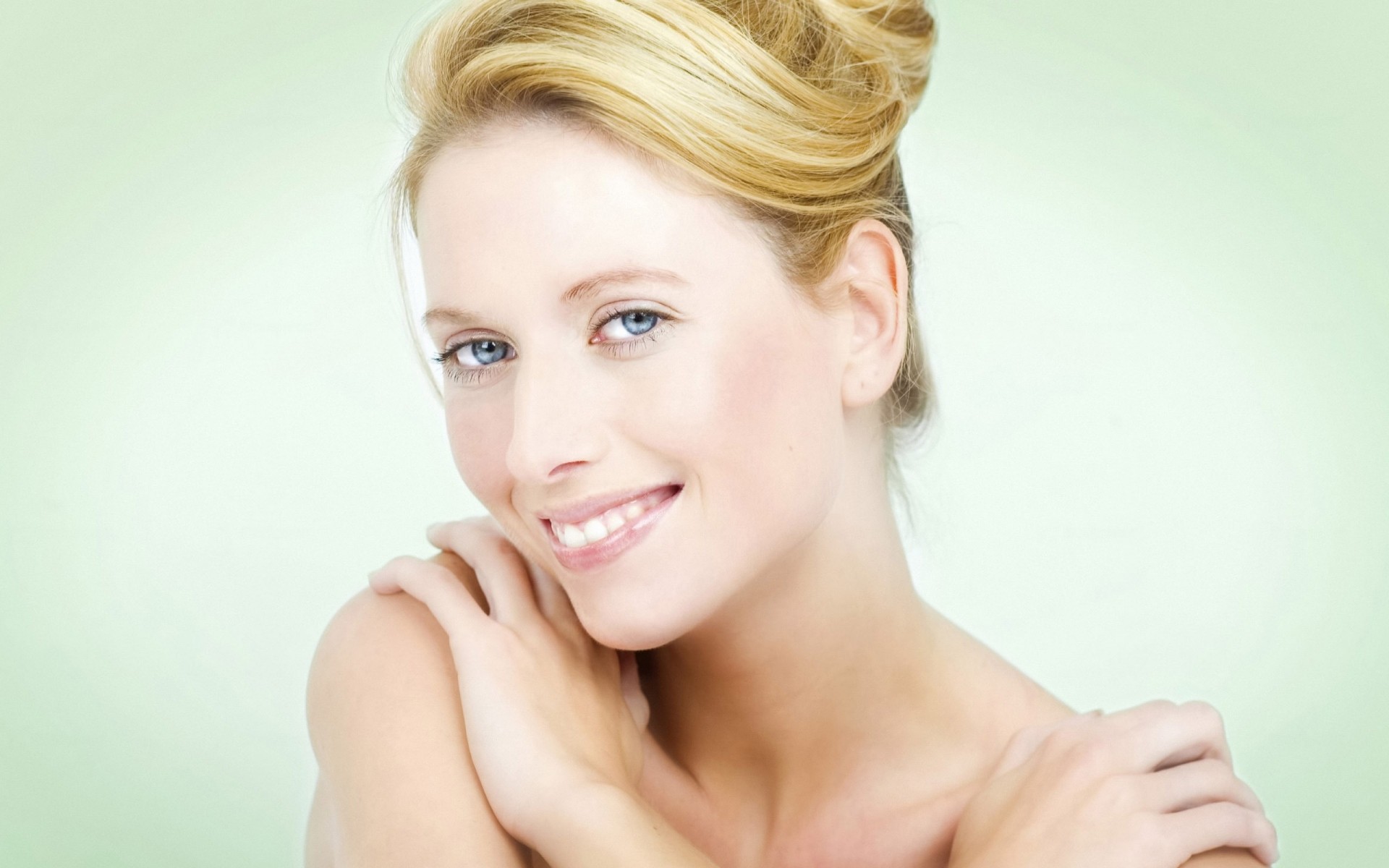 frau porträt nackt haut sexy auge hübsch mode glamour sauber junge mädchen frau