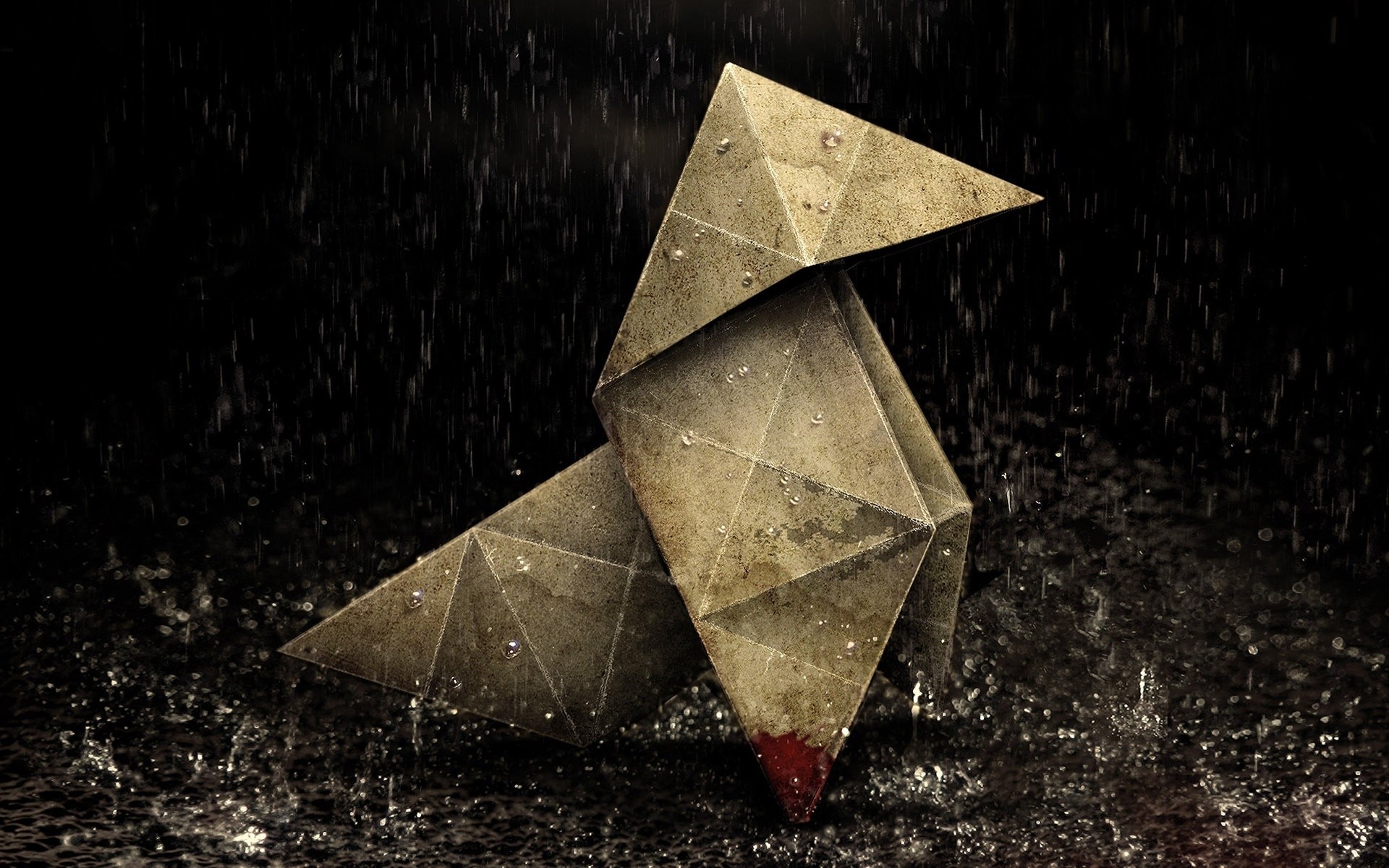 dreieck eins regen desktop papier origami formen bildung abstrakt spiele hobbys hintergrund