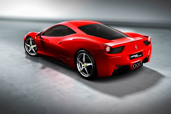 Ferrari-Rückansicht rot