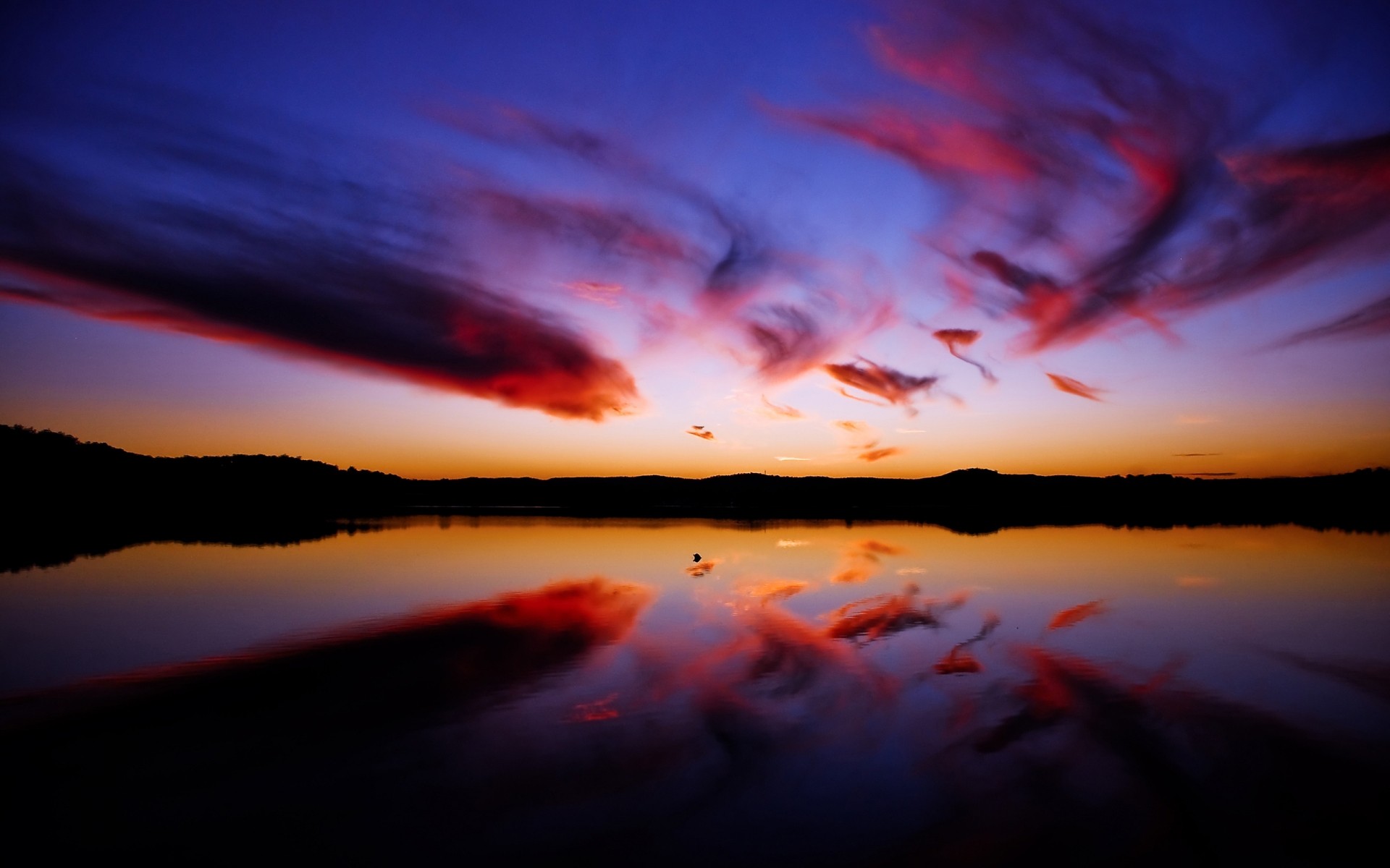 landschaft sonnenuntergang dämmerung sonne abend abstrakt kunst licht farbe landschaft dämmerung flamme landschaft meer blau