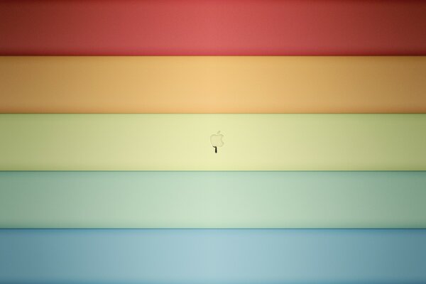 Das Apple-Emblem im Regenbogen