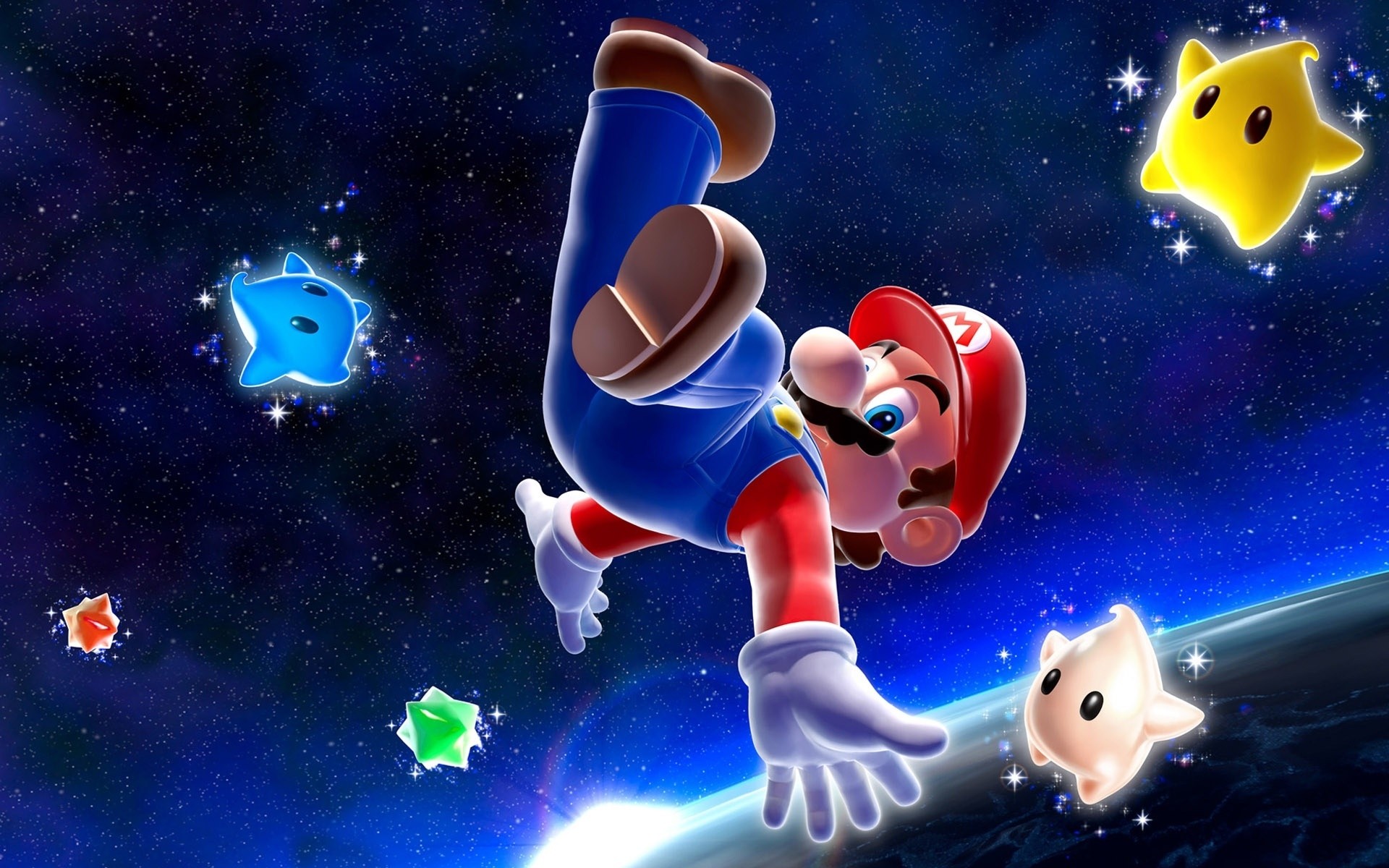 mario weihnachten mond hintergrund