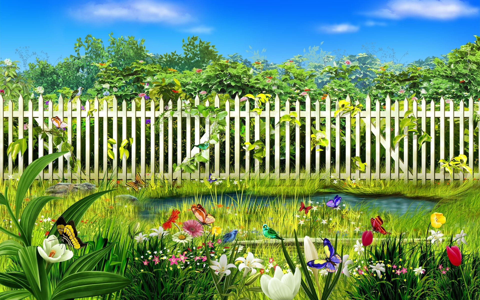 landschaft gras garten natur blume sommer flora blatt rasen im freien landschaft zaun aufstieg himmel park ländlich baum feld blumen pflanzen farben hintergrund