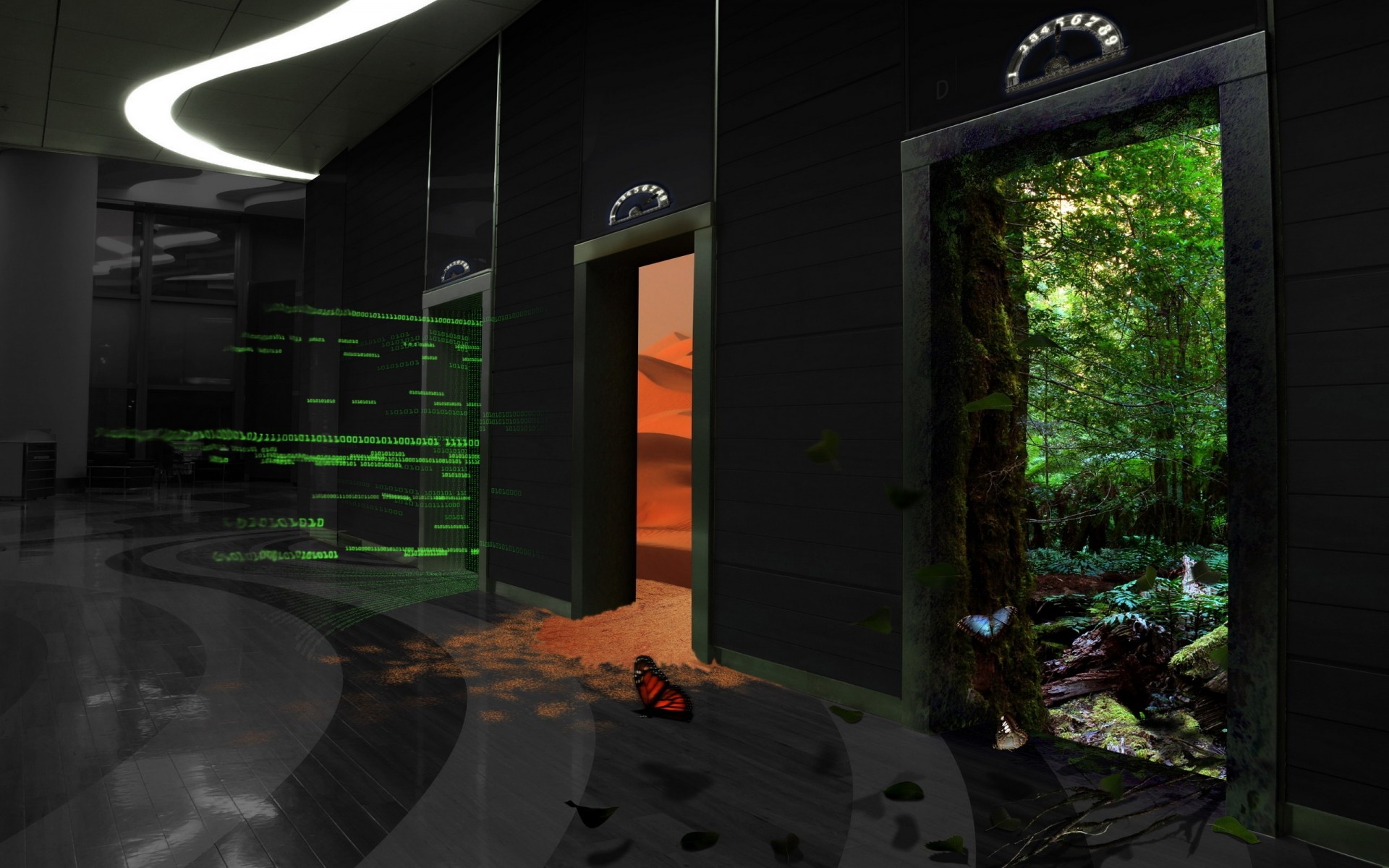 licht landschaft haus reisen natur kunst techno schmetterling hintergrund