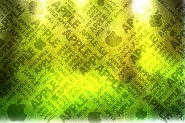 Computerausführung des Apple-Logos auf grünem Hintergrund