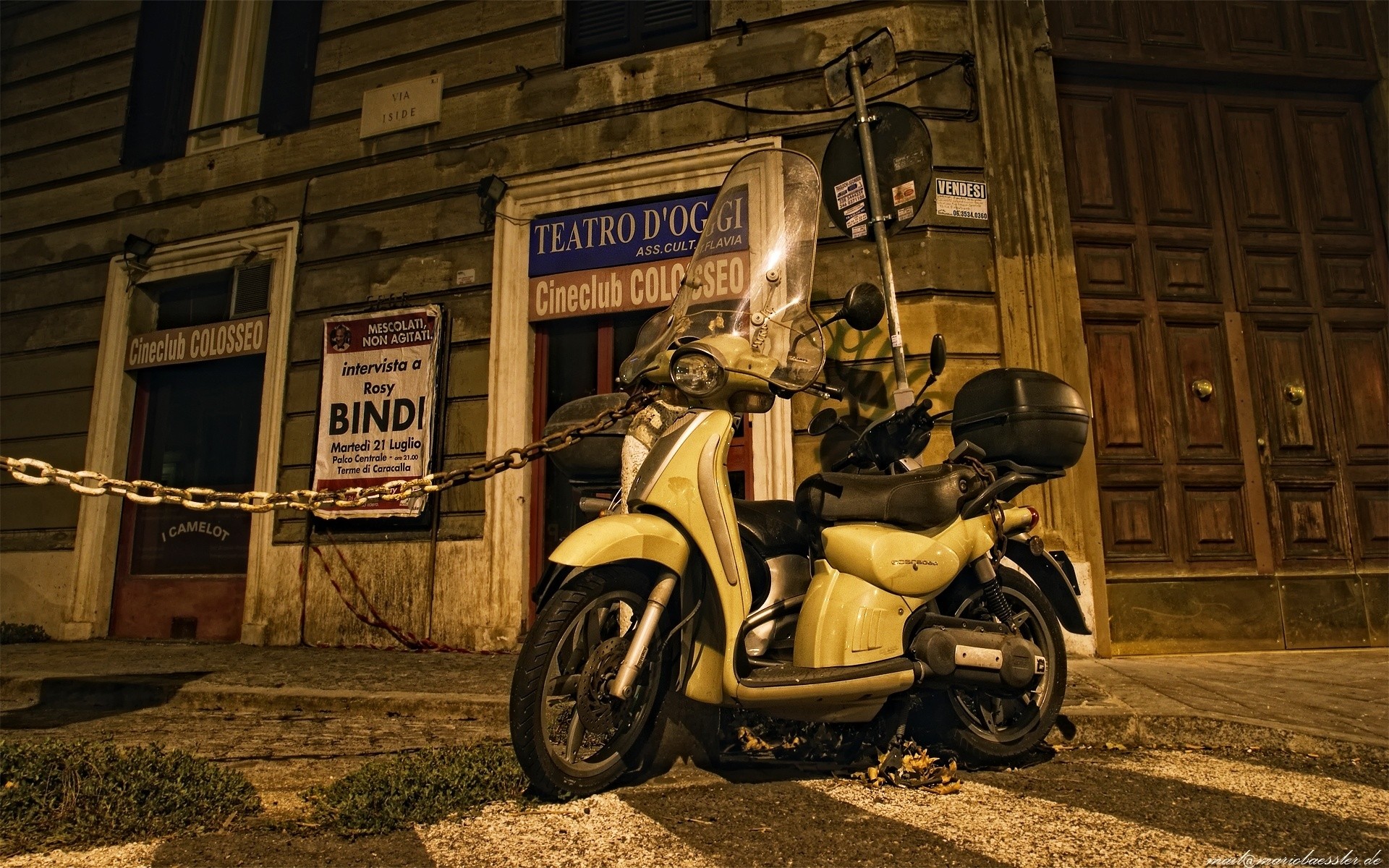 transportsystem auto jahrgang räder straße alt fahrrad verlassen moto roller motorrad