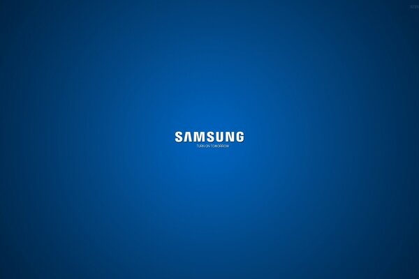 Samsung-Logo auf einem einfarbigen Hintergrund