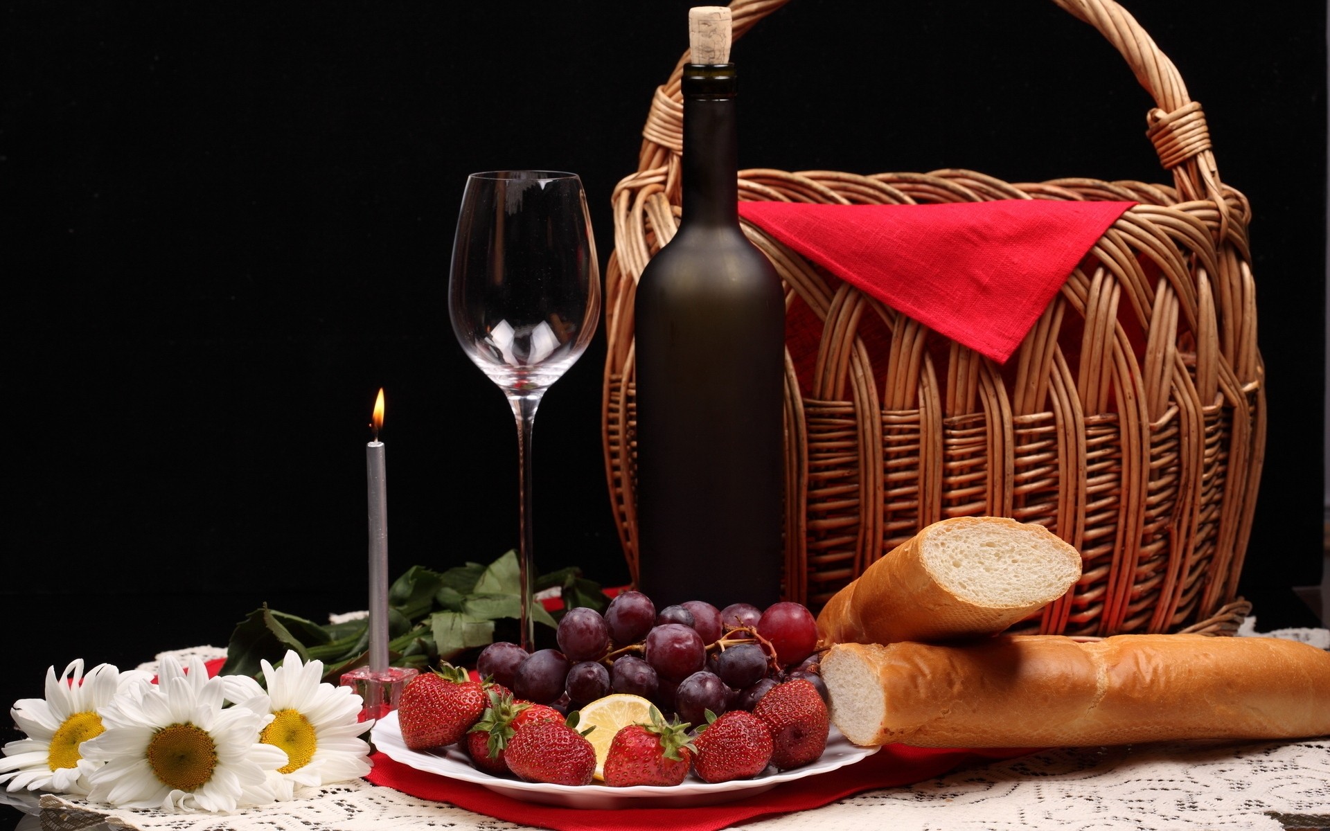 wein essen obst trauben obst brot blumen