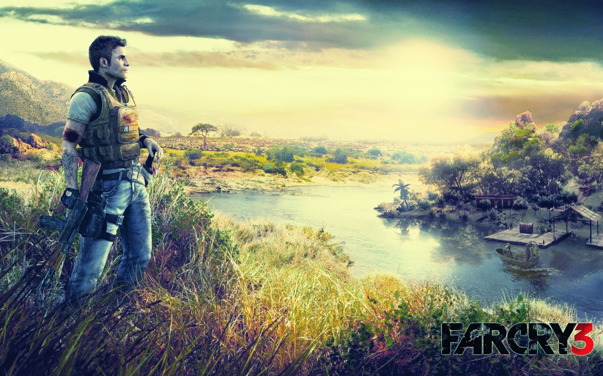 far cry natur wasser im freien reisen himmel sonnenuntergang urlaub sommer landschaft urlaub abenteuer gras fluss