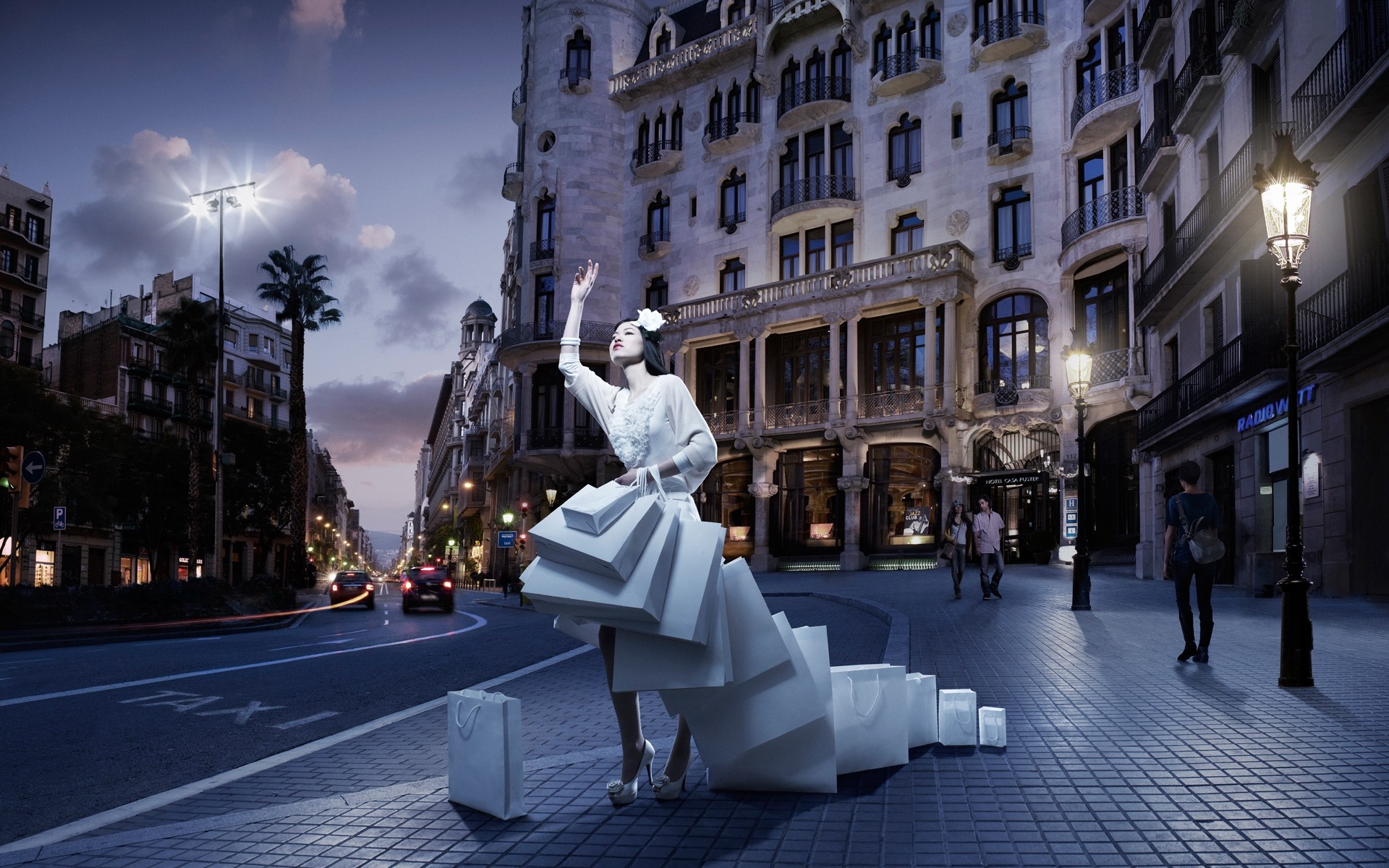 straße stadt straße reisen architektur haus städtisch geschäft geschäfte mädchen