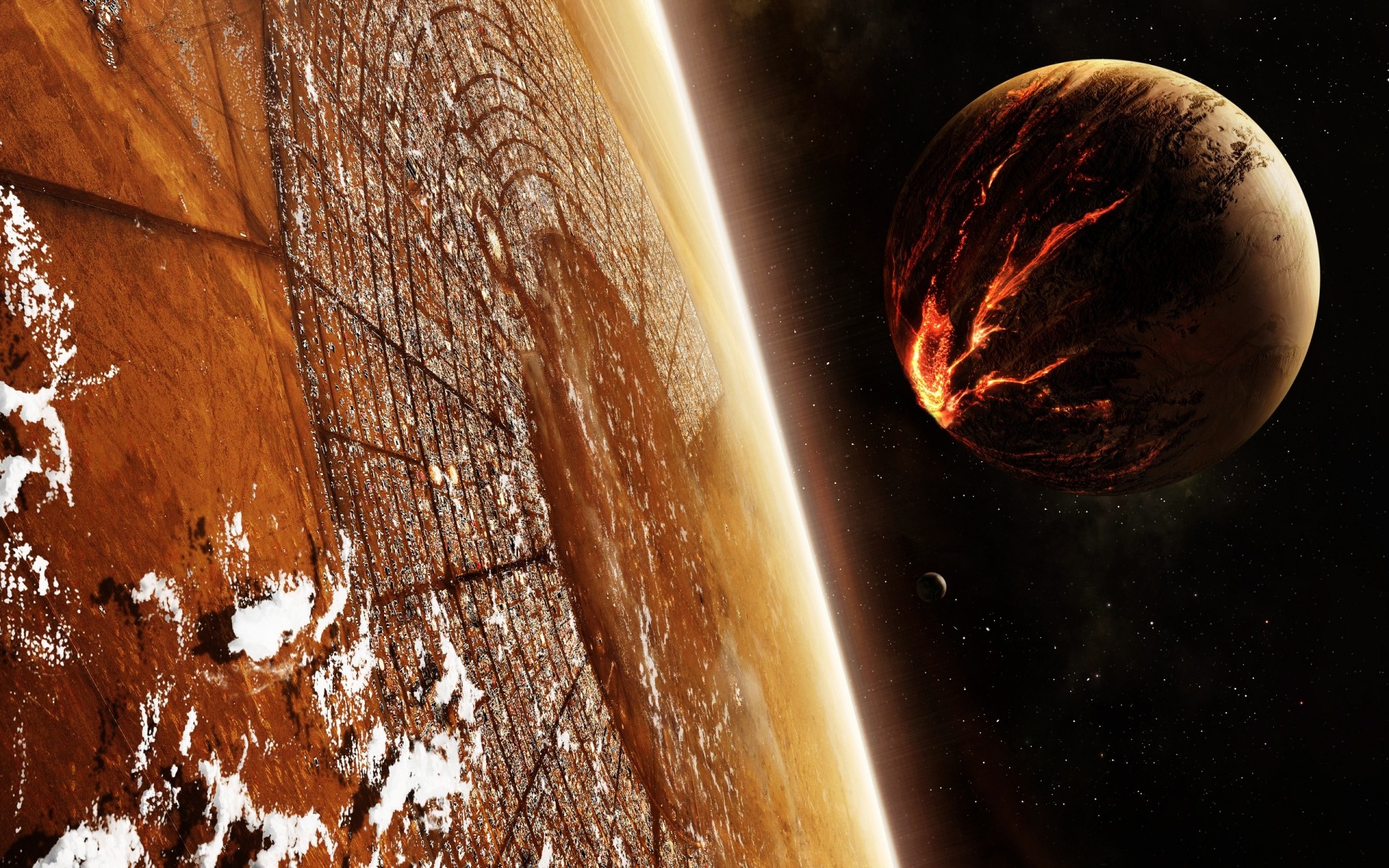 raum dunkel mond wissenschaft planeten sterne himmel nacht