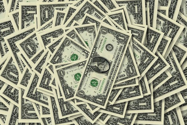 Hintergrund Geldscheine Menge Würde ein Dollar