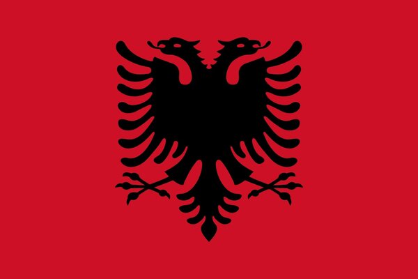 Albanien Nationalflagge Symbol
