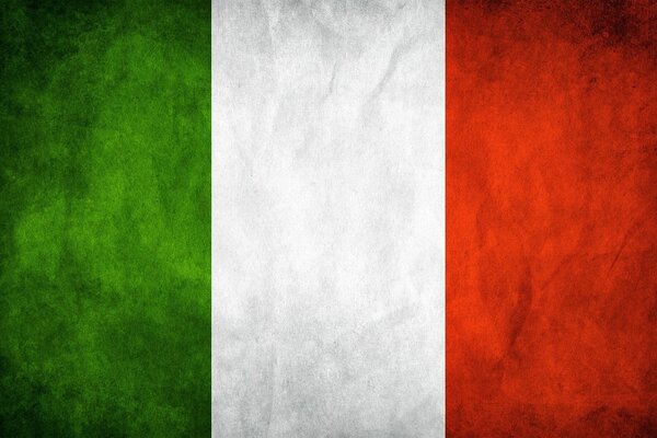 Italienische Flagge mit Pergament stilisiert