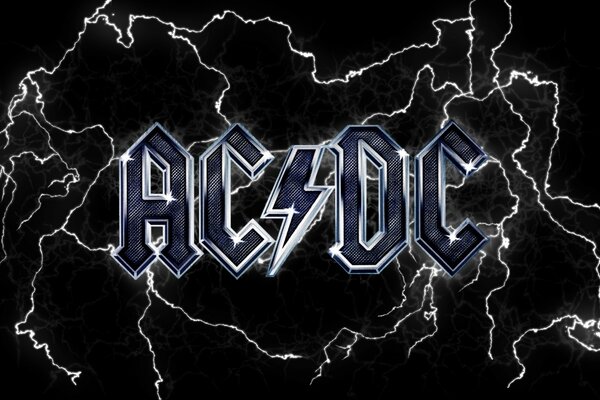 Ac/dc-Band-Emblem mit Reißverschlüssen