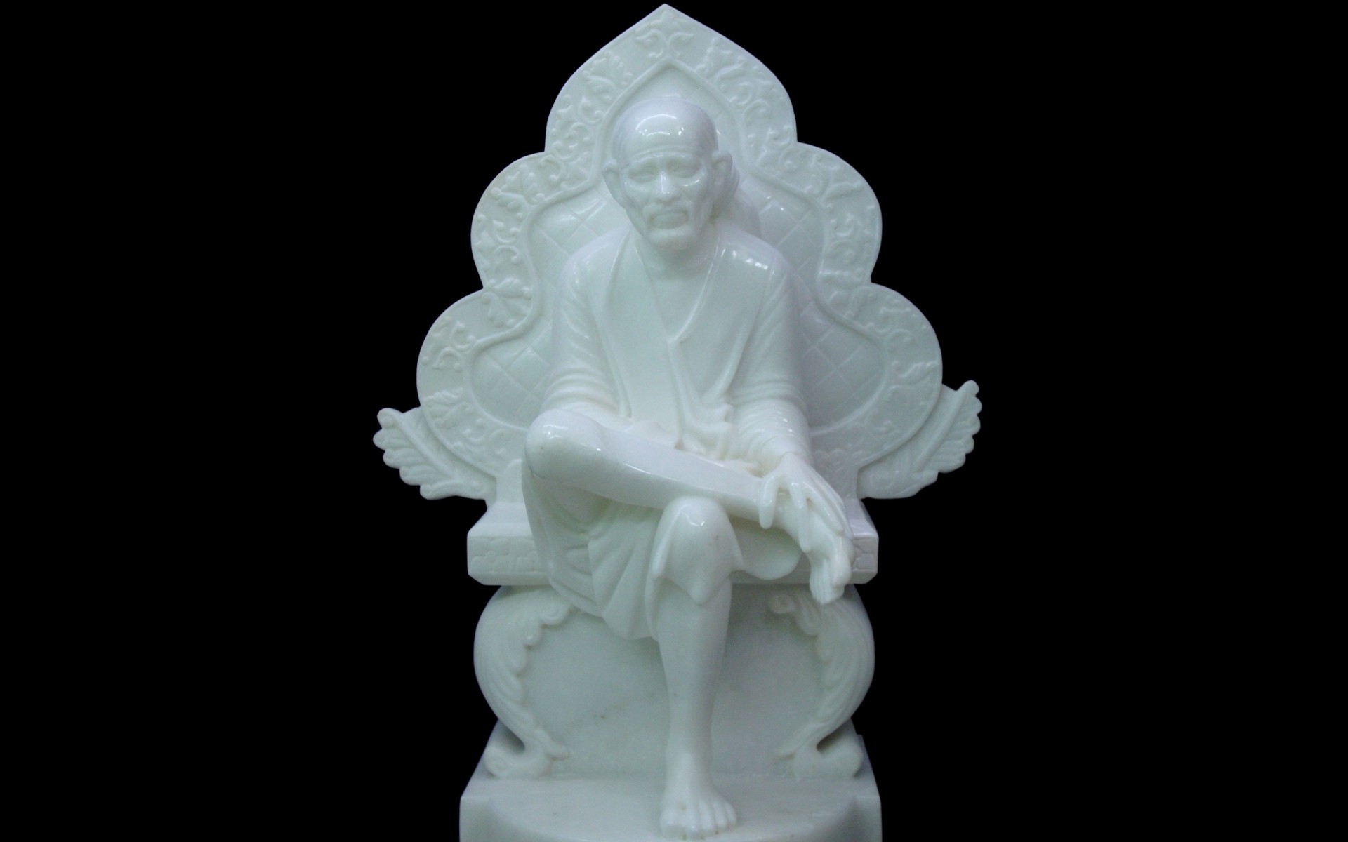 kunst skulptur isoliert statuen satyanarayana raju indischer guru spiritueller reis. mystiker