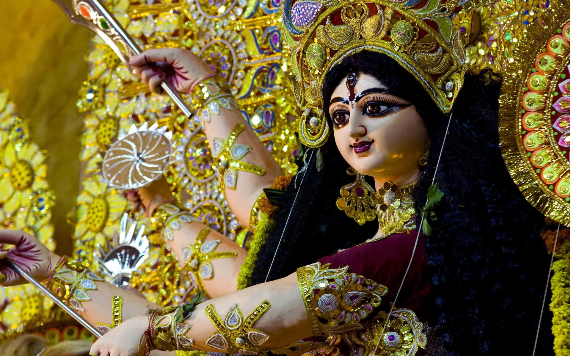 cartoons dekoration gold kunst traditionell farbe festival hell sanskrit durga devi hintergrund unbesiegbar
