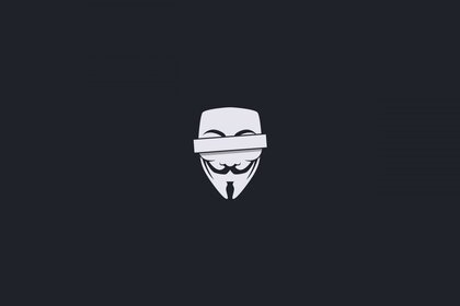 Vendetta-Maske auf dunklem Hintergrund