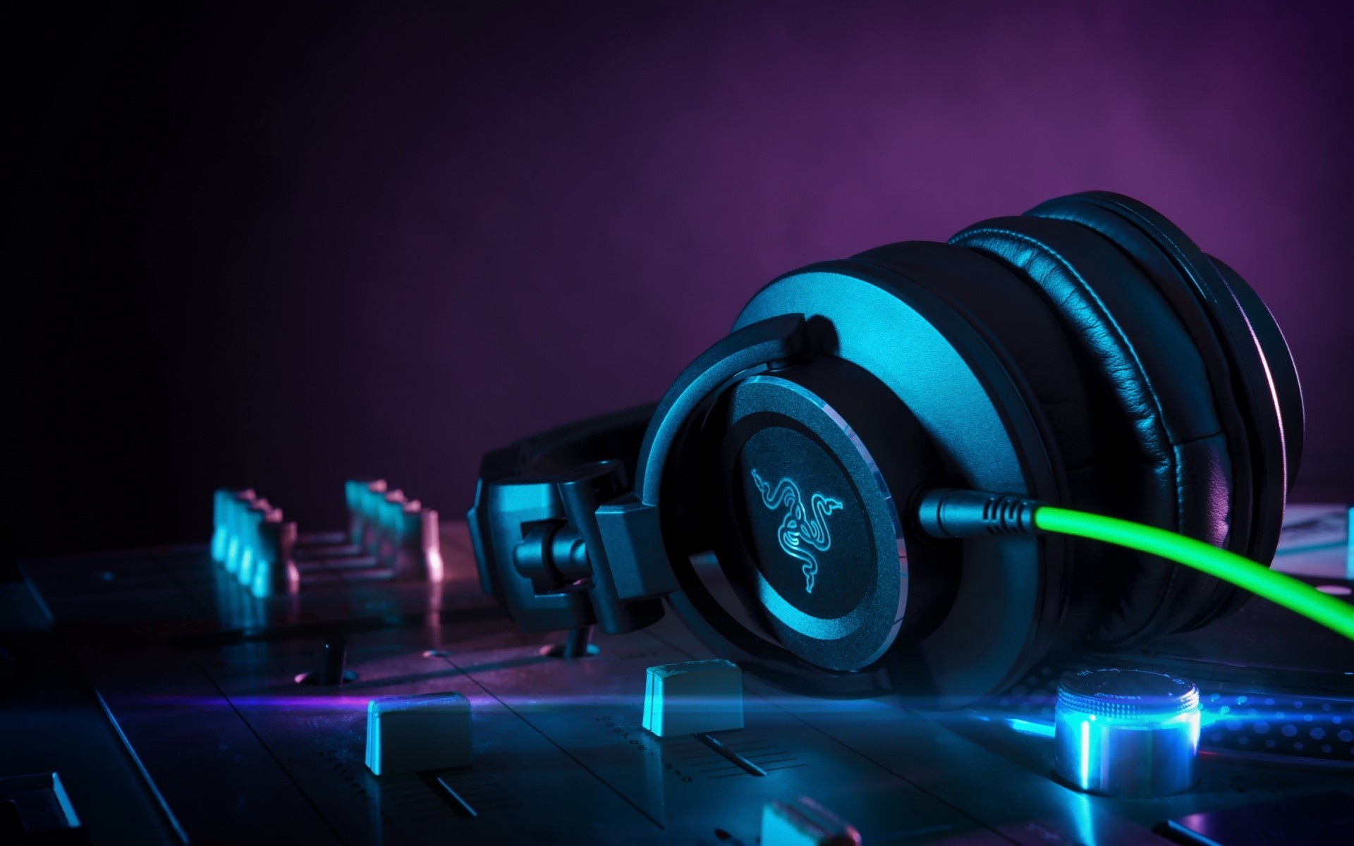 technologie licht kopfhörer gadgets techniker