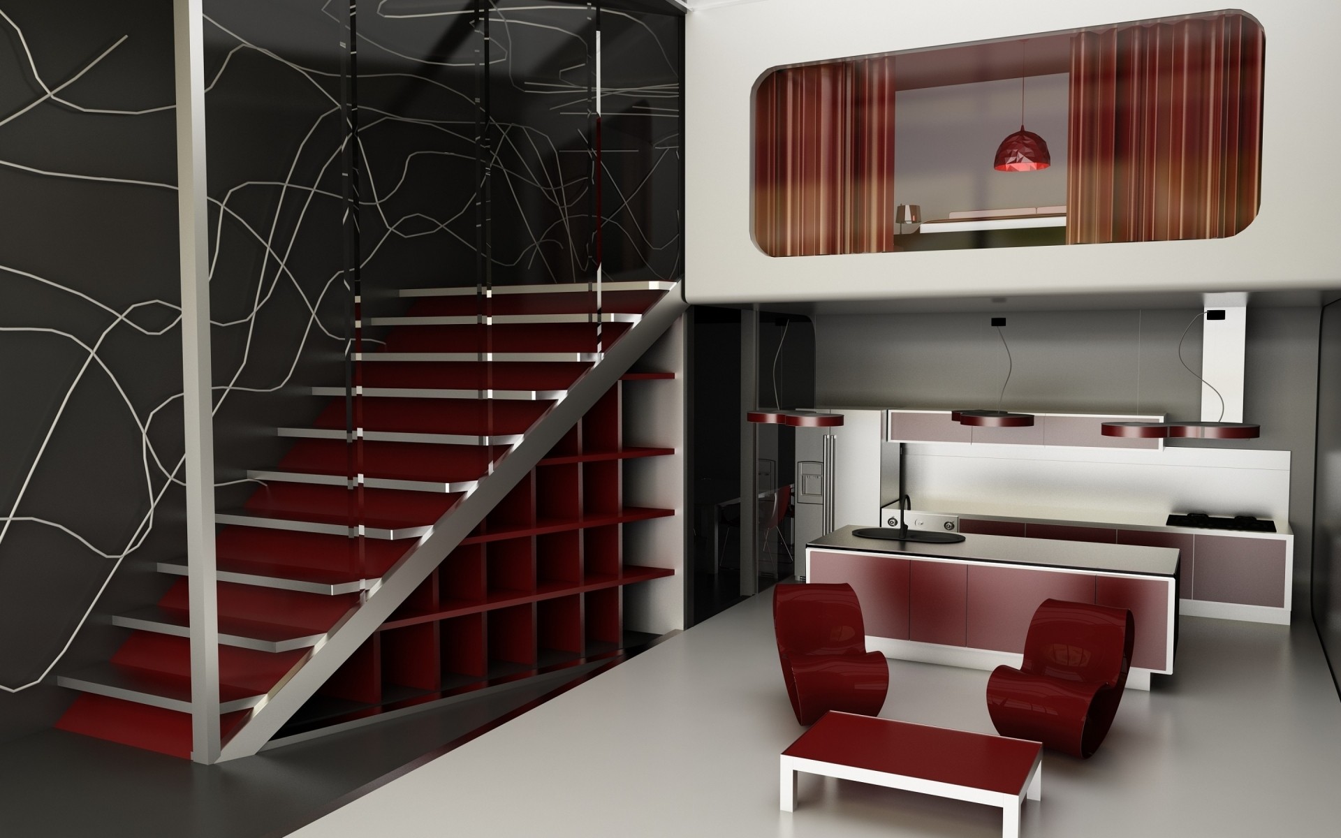 innen drinnen regal zimmer modern möbel modern fenster familie leer wohnung luxus geschäft haus innenarchitektur küche stühle hausdesign