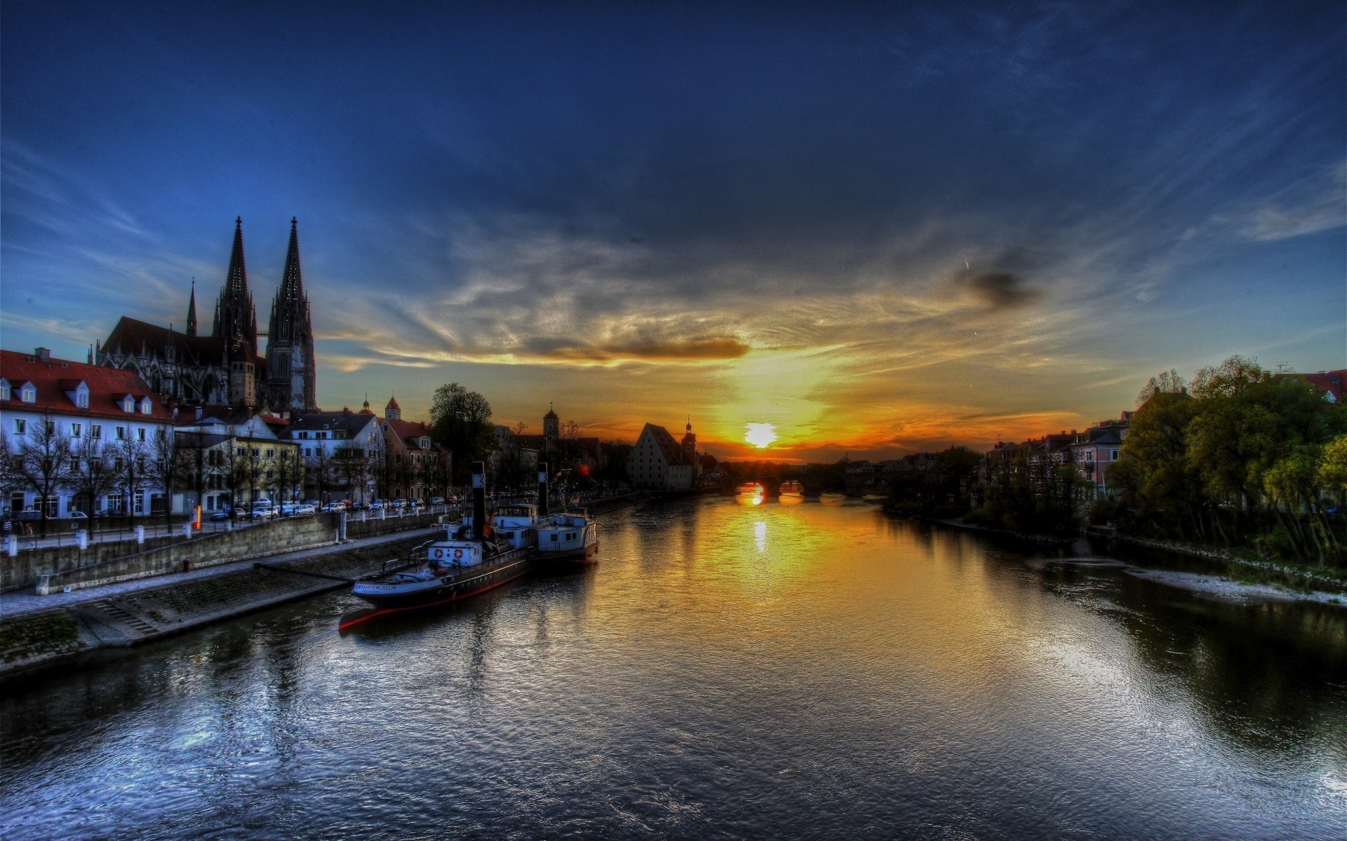 andere städte fluss wasser sonnenuntergang reflexion abend reisen dämmerung dämmerung himmel brücke im freien kanal see