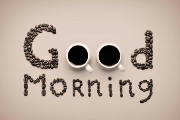 Guten Morgen aus Kaffeebohnen