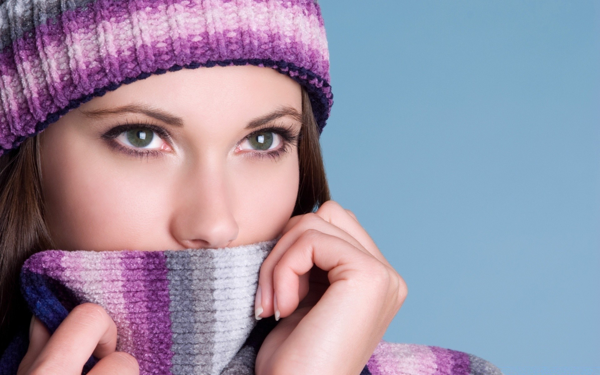 andere mädchen winter kälte schal wolle warm frau mode pullover niedlich hübsch mädchen