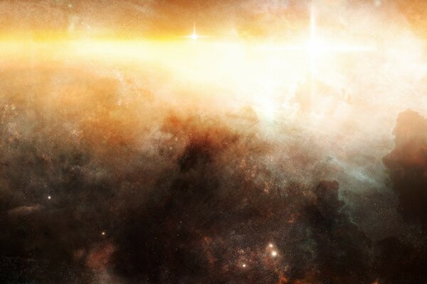 Kosmischer Staub, der wie Rauch aussieht