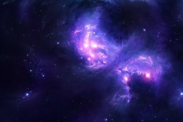 Kosmos und Konstellationen sind in der Galaxie neblig