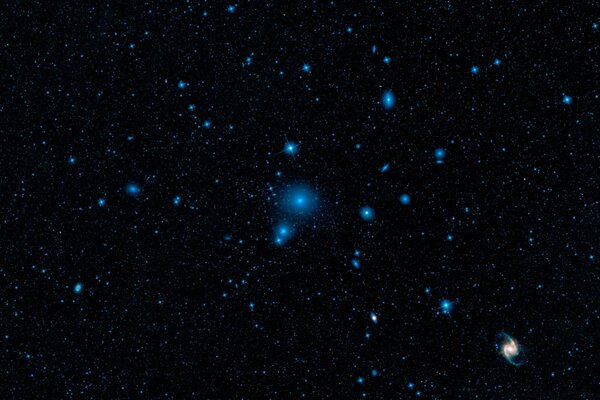 Weit entfernte Galaxie und Sterne