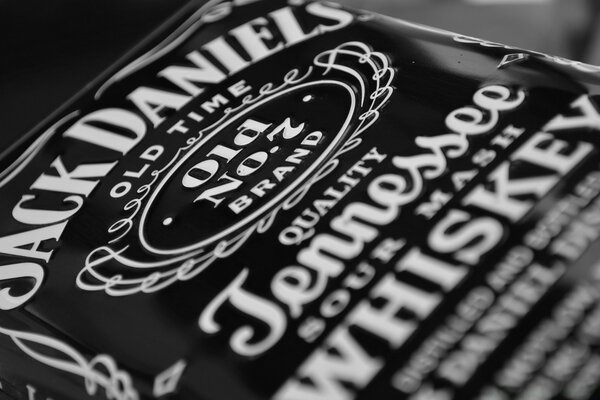 Vintage-Text auf der Flasche, guter Alkohol