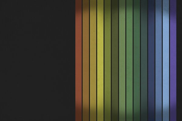 Regenbogenstreifen auf Schwarz