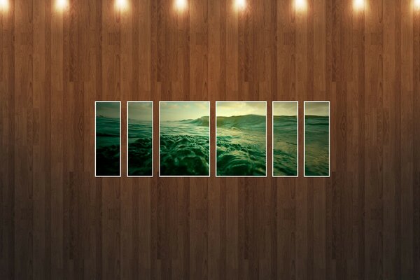 Das vorgefertigte Wandbild der Natur an der Wand