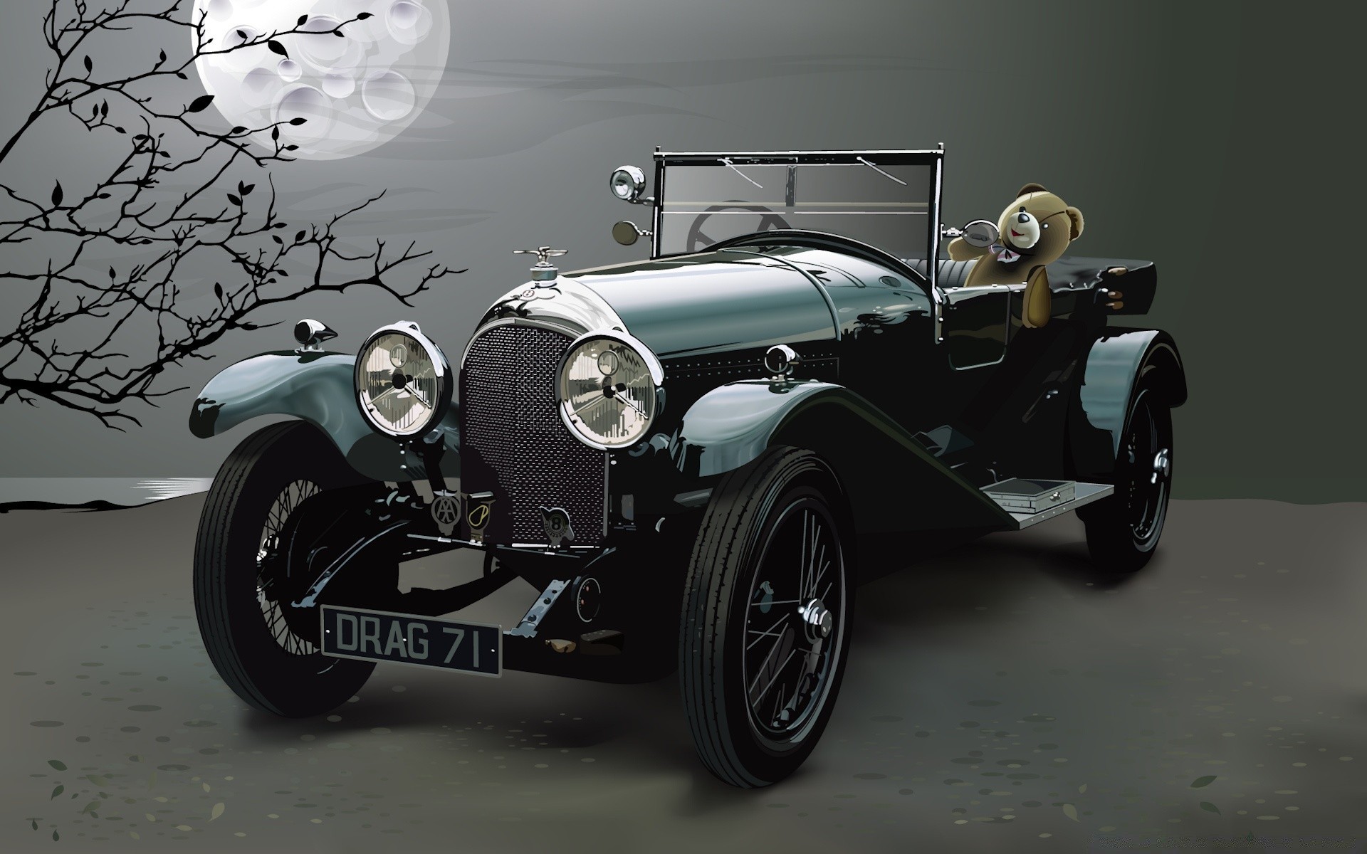 vektorgrafik auto auto transportsystem antrieb räder klassisch chrom ausstellung automobil cabrio