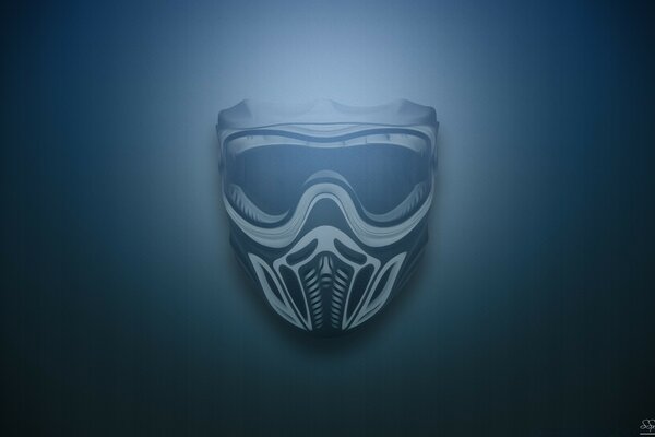 Graues Bild einer grafischen Maske