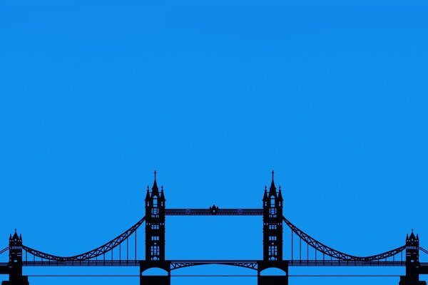 Silet Brücke auf blauem Hintergrund