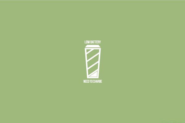 Vektor-Glas Kaffee und Batterieladung