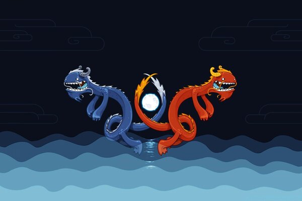 Vektor-Grafik-Illustration von Desktop-Drachen