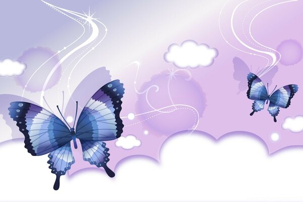Illustration der Schmetterlinge für den Desktop