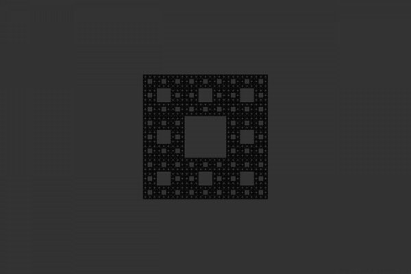 Schwarzes Quadrat auf schwarzem Hintergrund