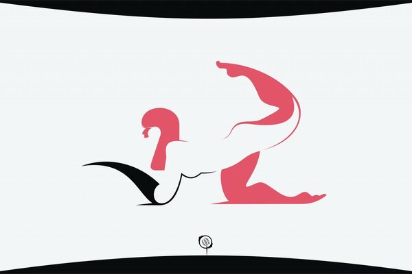 Vektor-Grafik-Design mit der Silhouette eines Mädchens