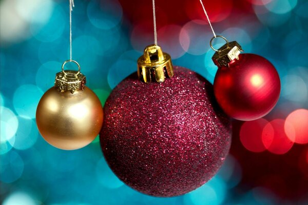 Neujahr Urlaub Weihnachtskugeln frohes neues Jahr Urlaub