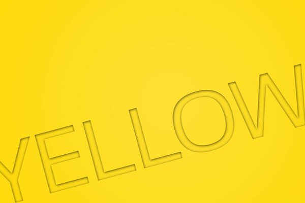 Große Inschrift auf gelbem Hintergrund