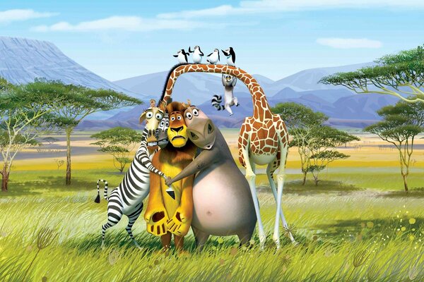 Comic-Figuren aus Madagaskar. Sommer