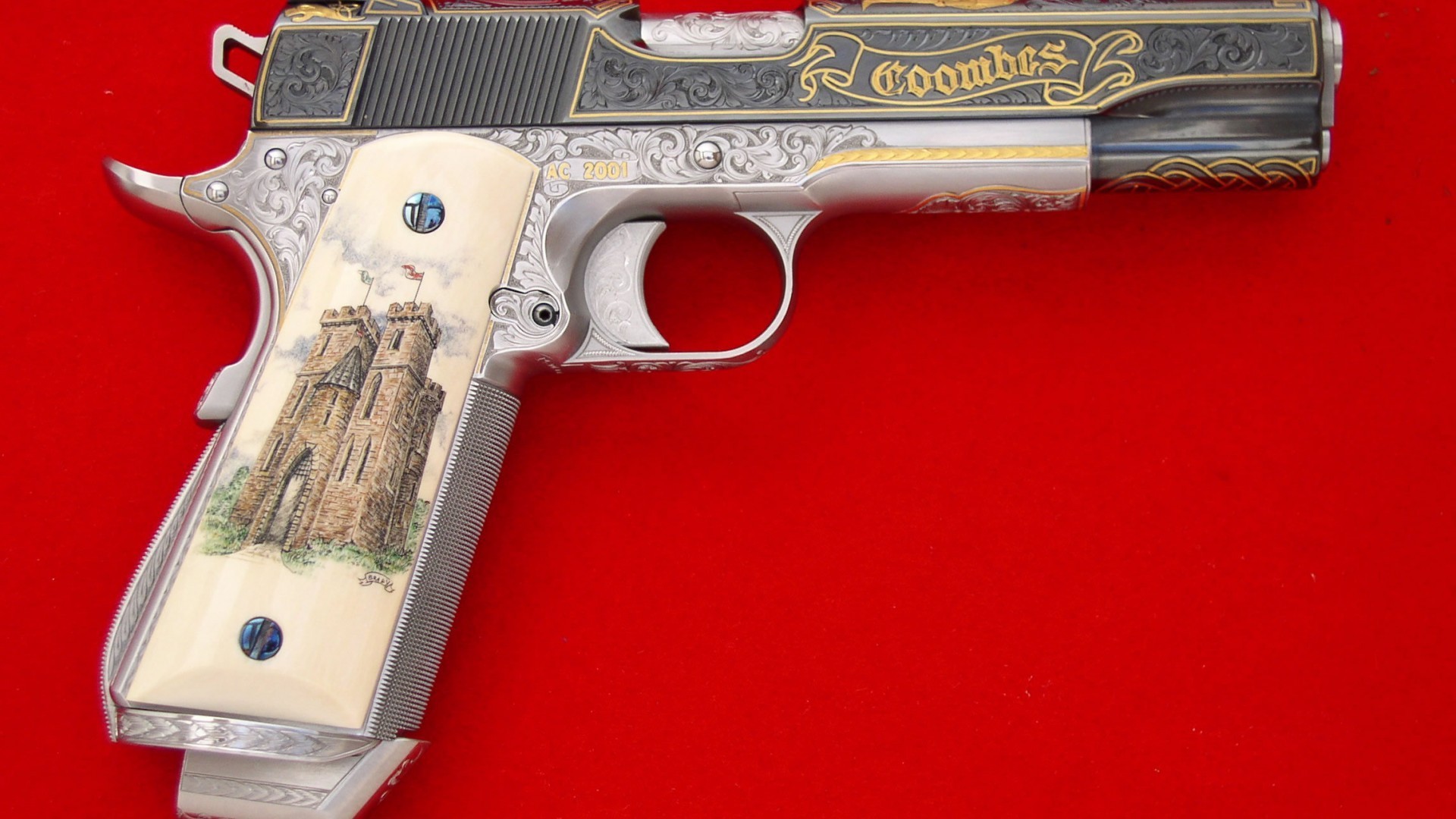 schusswaffe pistole waffe pistole verbrechen gefahr kraft munition sicherheit trigger schutz sicherheit kugel nager alt verteidigung sensor armee militär holz stahl