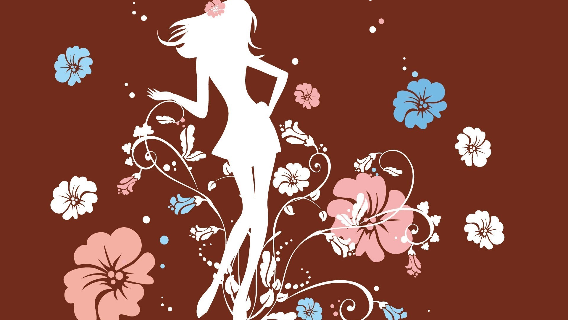 kontraste vektor illustration blume tapete dekoration design blumen muster blatt abstrakt desktop verzieren retro silhouette element grafik kurve kunst spule nahtlos