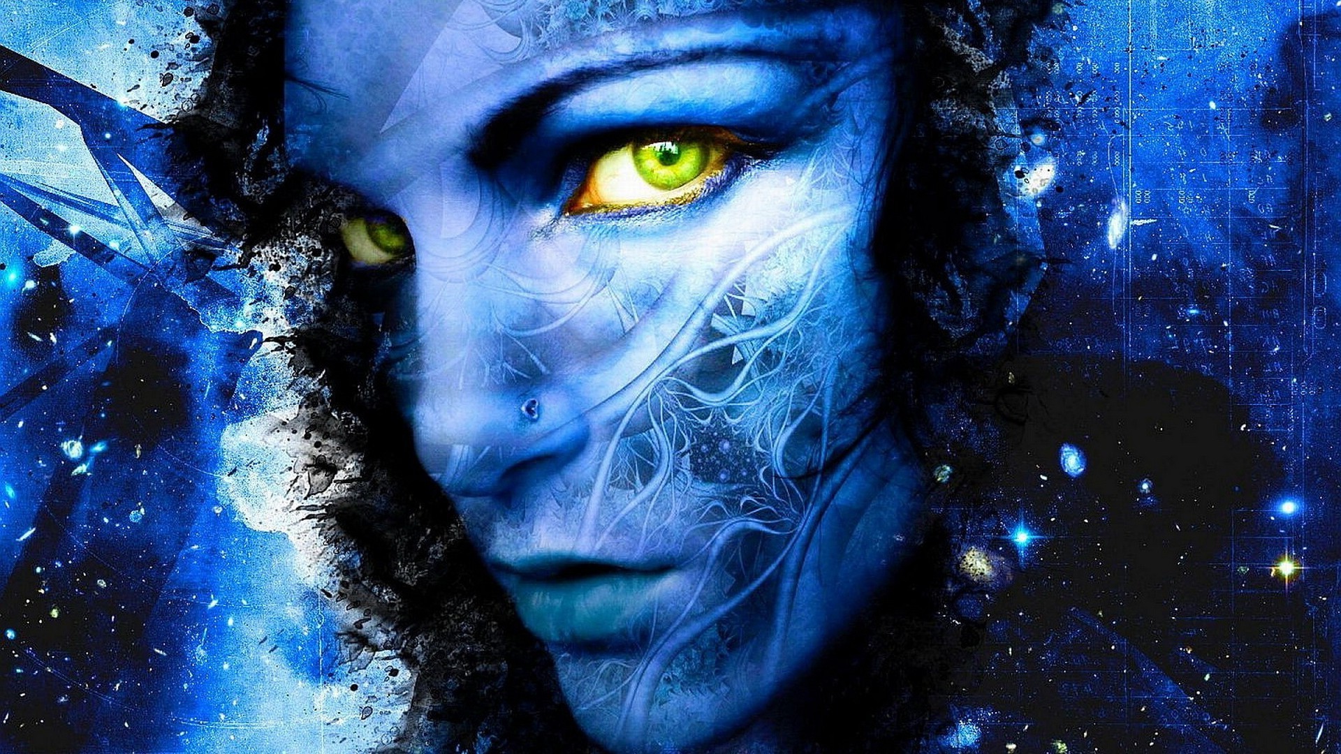 kunst abstrakt fantasie porträt geheimnis surreal malerei gesicht dunkel farbe wissenschaft licht künstlerisch erwachsener textur frau