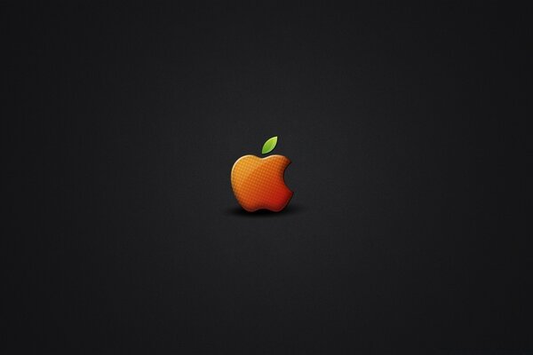 Rotes Logo auf dunklem Hintergrund